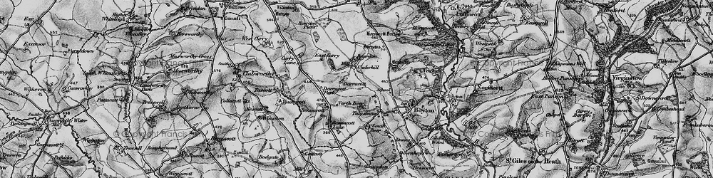 Old map of Beardon in 1895