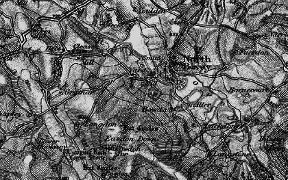 Old map of North Bovey in 1898