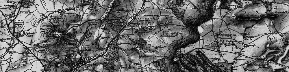 Old map of Brewham Ho in 1898