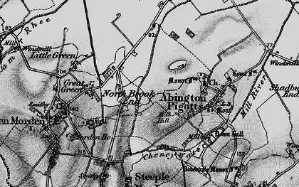 Old map of North Brook End in 1896