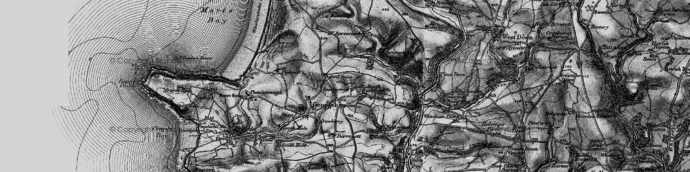 Old map of North Buckland in 1897
