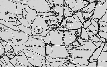 Old map of Brockdam Moor in 1897