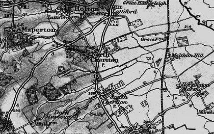 Old map of North Cheriton in 1898