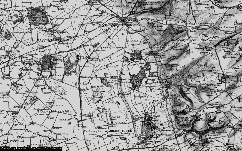 Old Map of North Cliffe, 1898 in 1898