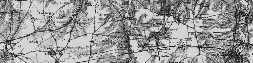Old map of North Creake in 1898