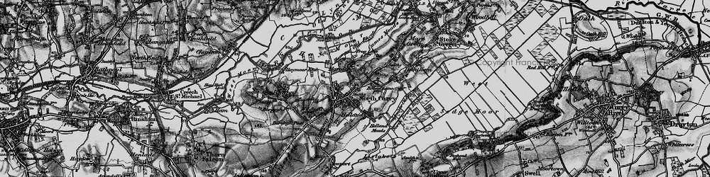 Old map of North Curry in 1898