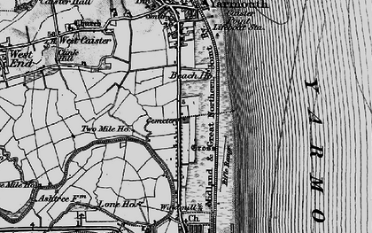 Old map of North Denes in 1898