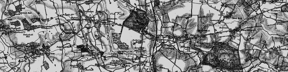 Old map of North Elmham in 1898