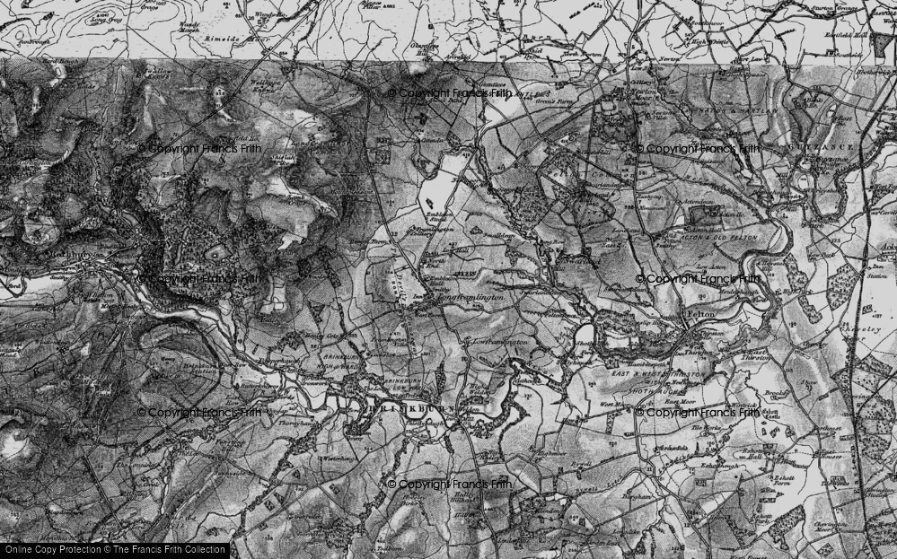 Old Map of Historic Map covering Besom Barn in 1897