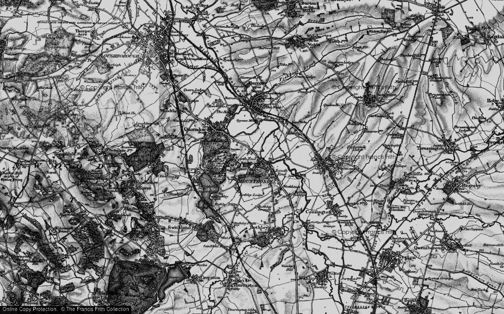 Old Map of Historic Map covering Buddon Wood in 1899