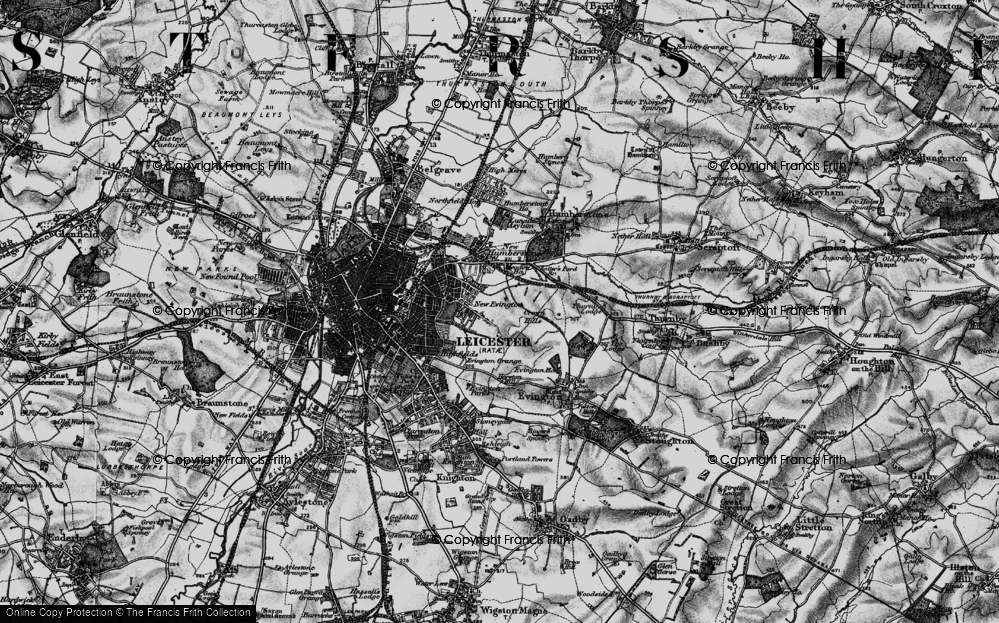 Old Map of North Evington, 1899 in 1899
