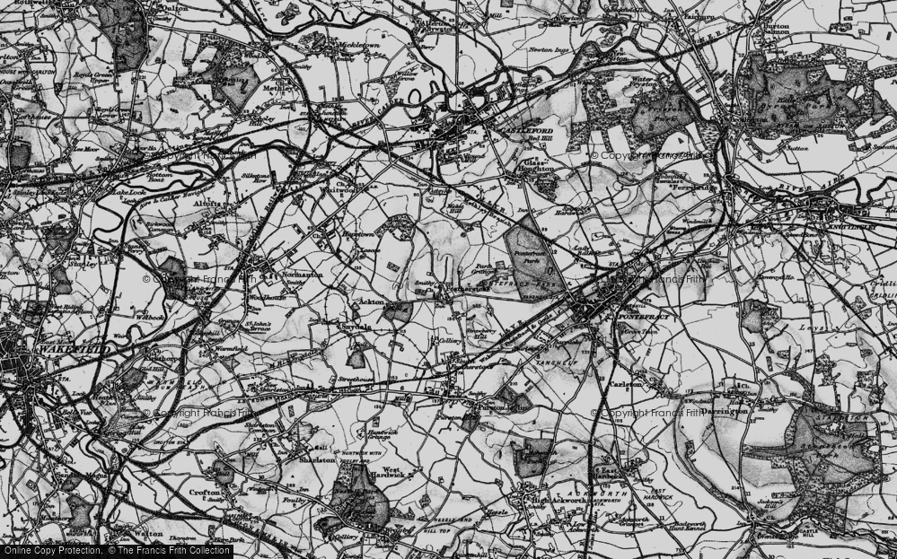 Old Map of North Featherstone, 1896 in 1896