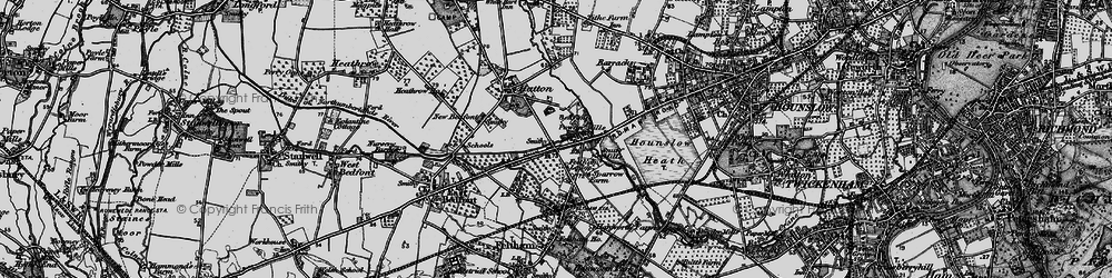 Old map of North Feltham in 1896