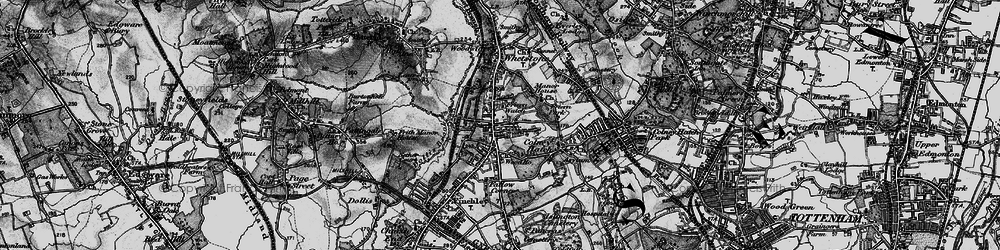 Old map of North Finchley in 1896