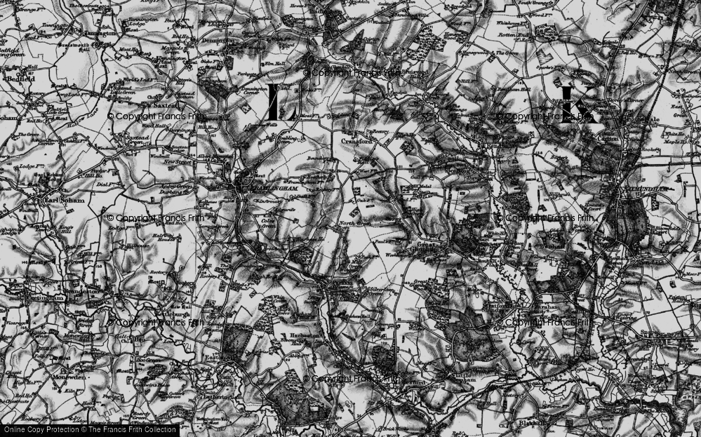 Old Map of North Green, 1898 in 1898