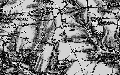 Old map of North Green in 1898