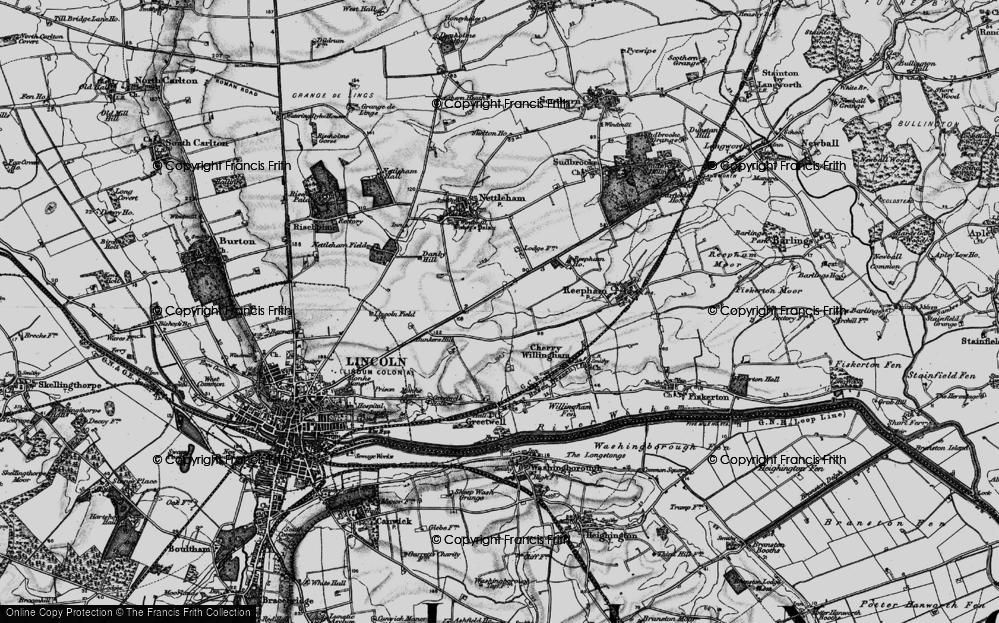 Old Map of North Greetwell, 1899 in 1899