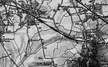 Old map of North Harrow in 1896