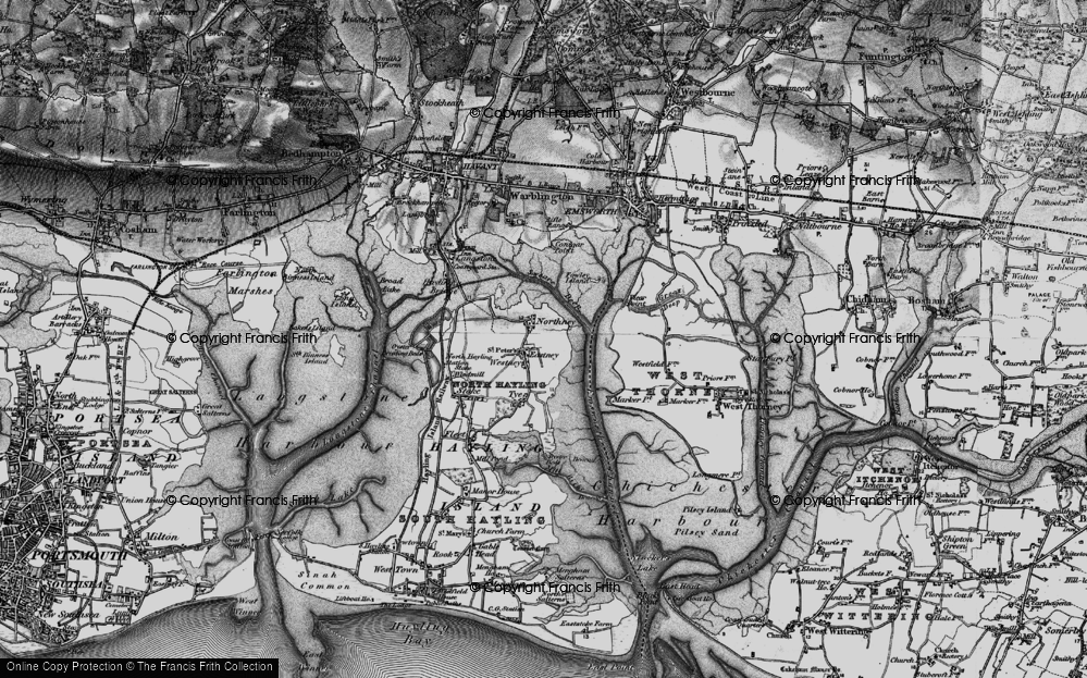 Old Map of North Hayling, 1895 in 1895