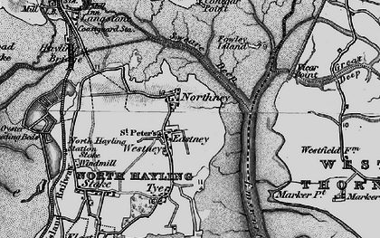 Old map of North Hayling in 1895