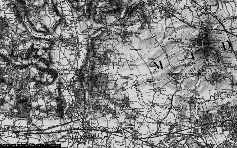 Old Map of North Hillingdon, 1896 in 1896