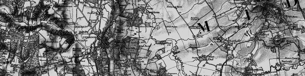 Old map of North Hillingdon in 1896