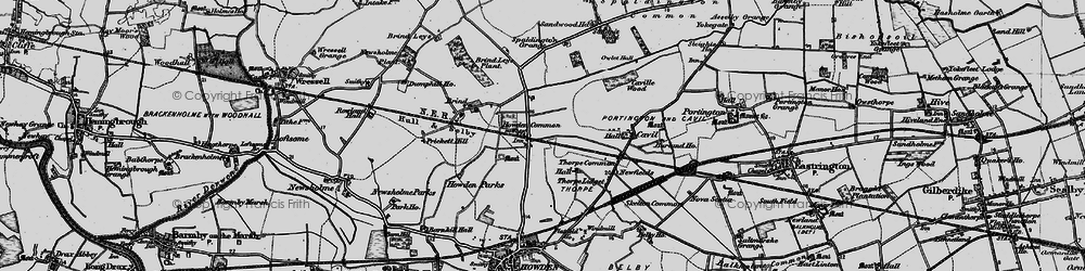 Old map of Burland in 1895