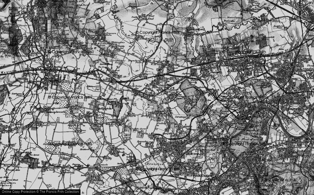 Old Map of North Hyde, 1896 in 1896
