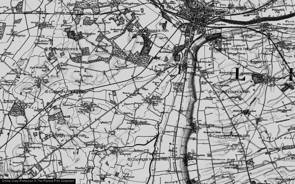 Old Map of North Hykeham, 1899 in 1899