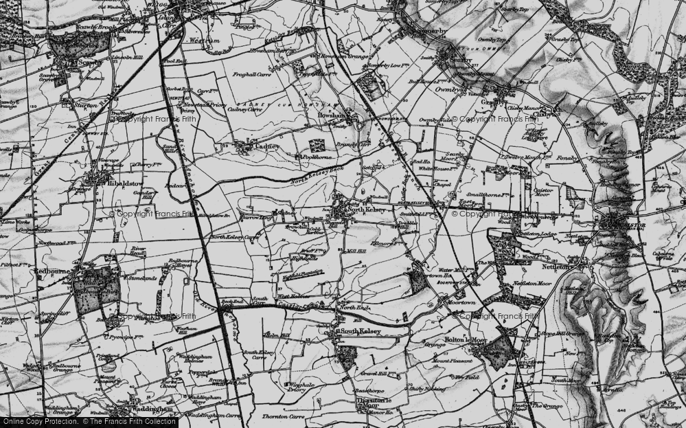 Old Map of North Kelsey, 1898 in 1898