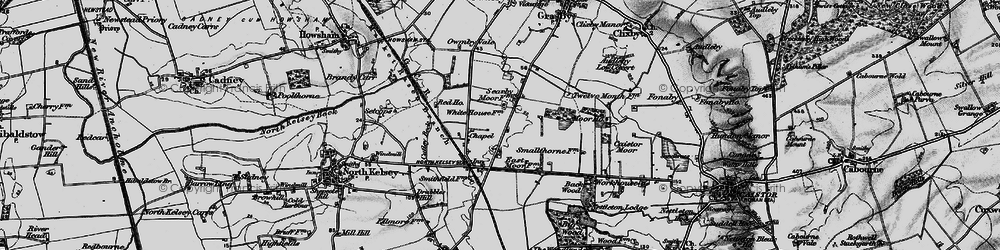 Old map of North Kelsey Moor in 1898