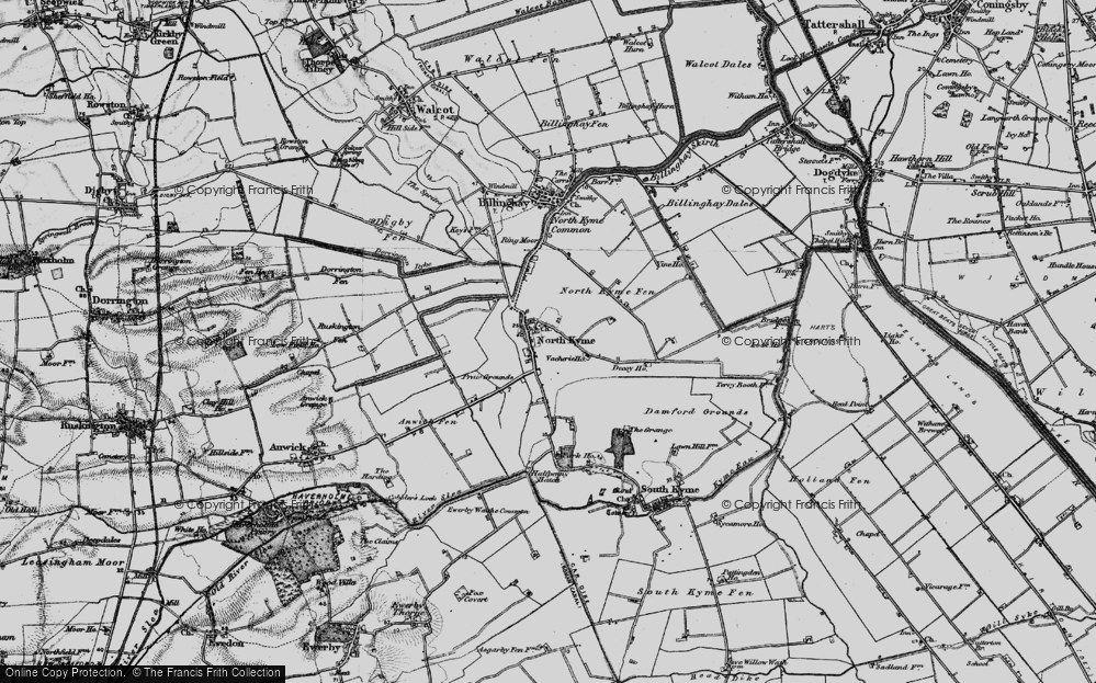 Old Map of North Kyme, 1898 in 1898