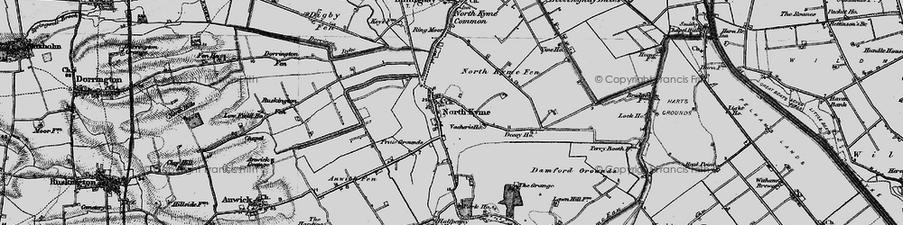 Old map of North Kyme in 1898