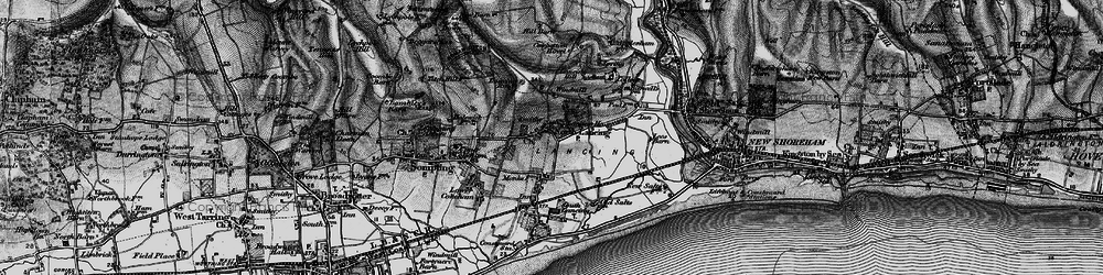 Old map of North Lancing in 1895