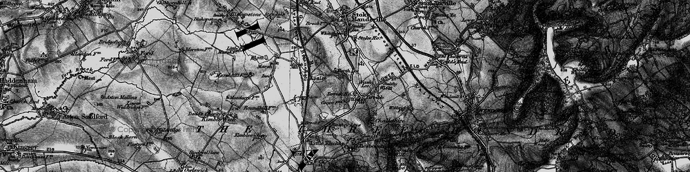 Old map of Bushey Leys in 1895