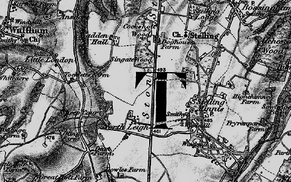 Old map of North Leigh in 1895