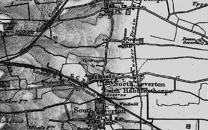 Old map of North Leverton with Habblesthorpe in 1899