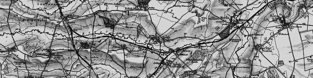 Old map of North Luffenham in 1898