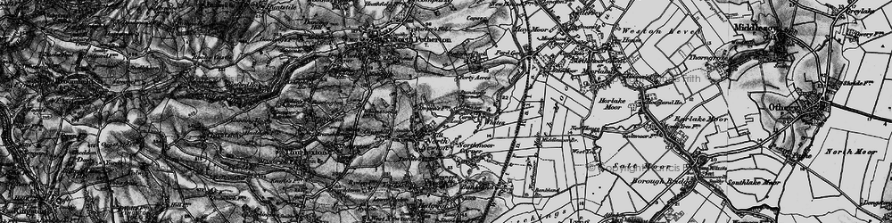 Old map of North Newton in 1898