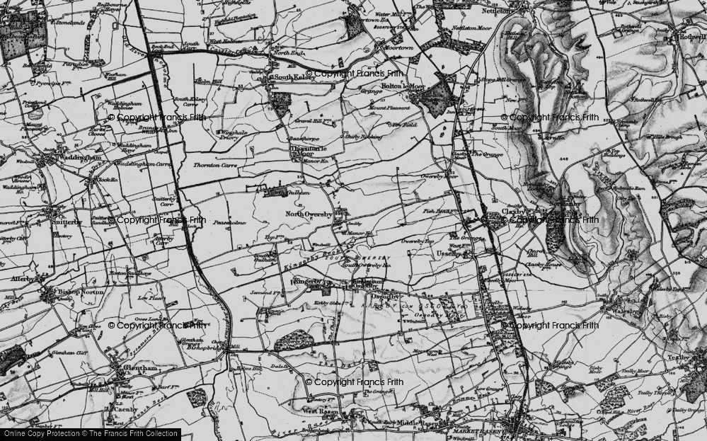 Old Map of North Owersby, 1898 in 1898