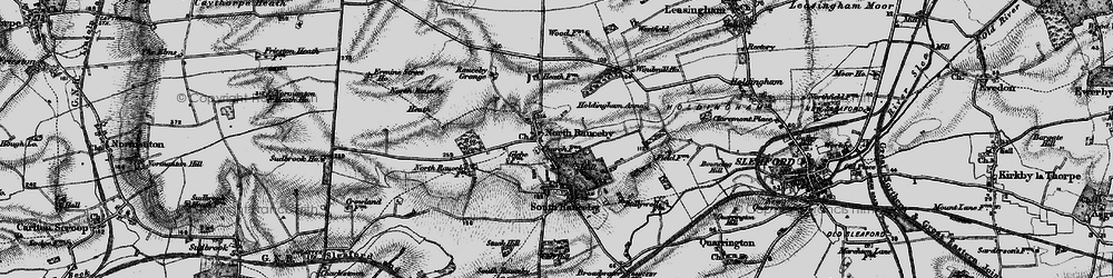 Old map of North Rauceby in 1895