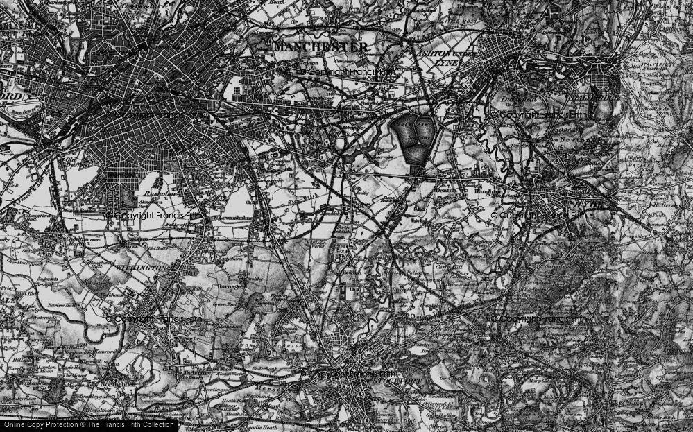 Old Map of North Reddish, 1896 in 1896