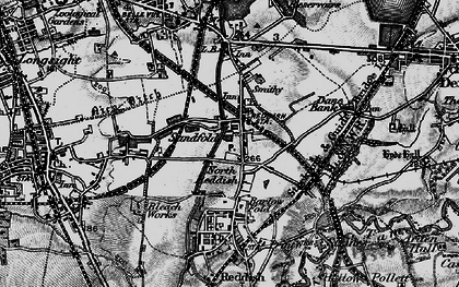 Old map of North Reddish in 1896