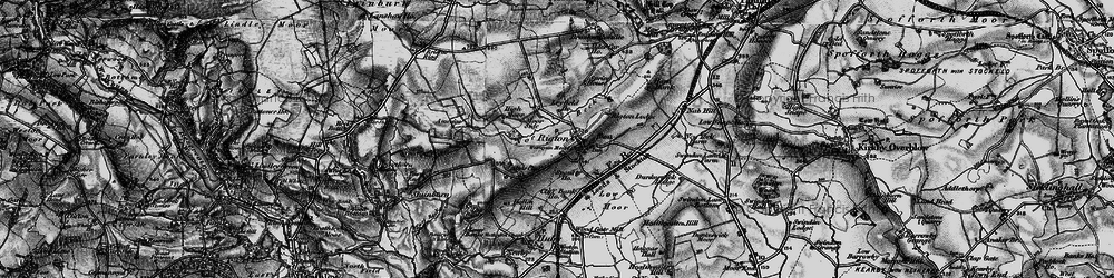 Old map of Almscliff Crag in 1898