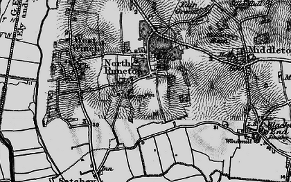 Old map of North Runcton in 1893