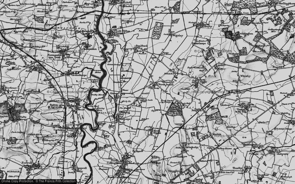 Old Map of North Scarle, 1899 in 1899