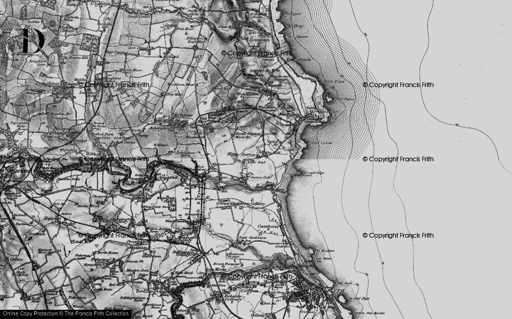 Old Map of North Seaton, 1897 in 1897