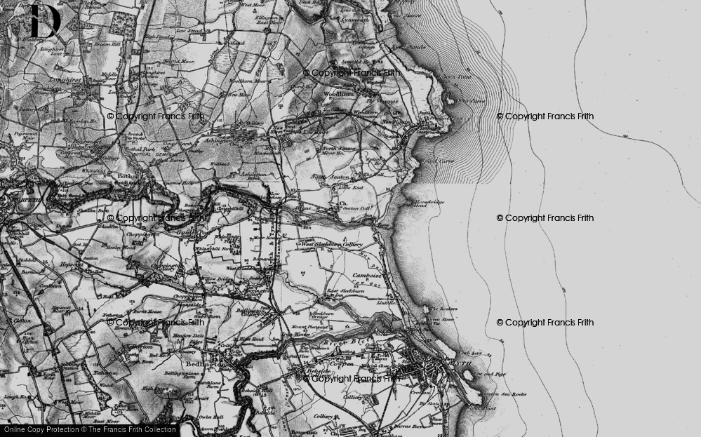 Old Map of North Seaton Colliery, 1897 in 1897