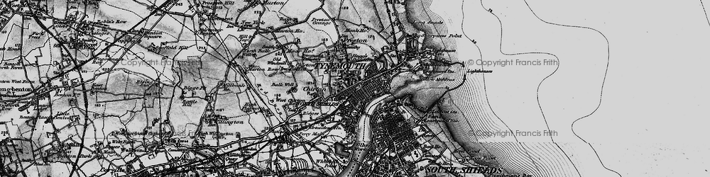 Old map of North Shields in 1897