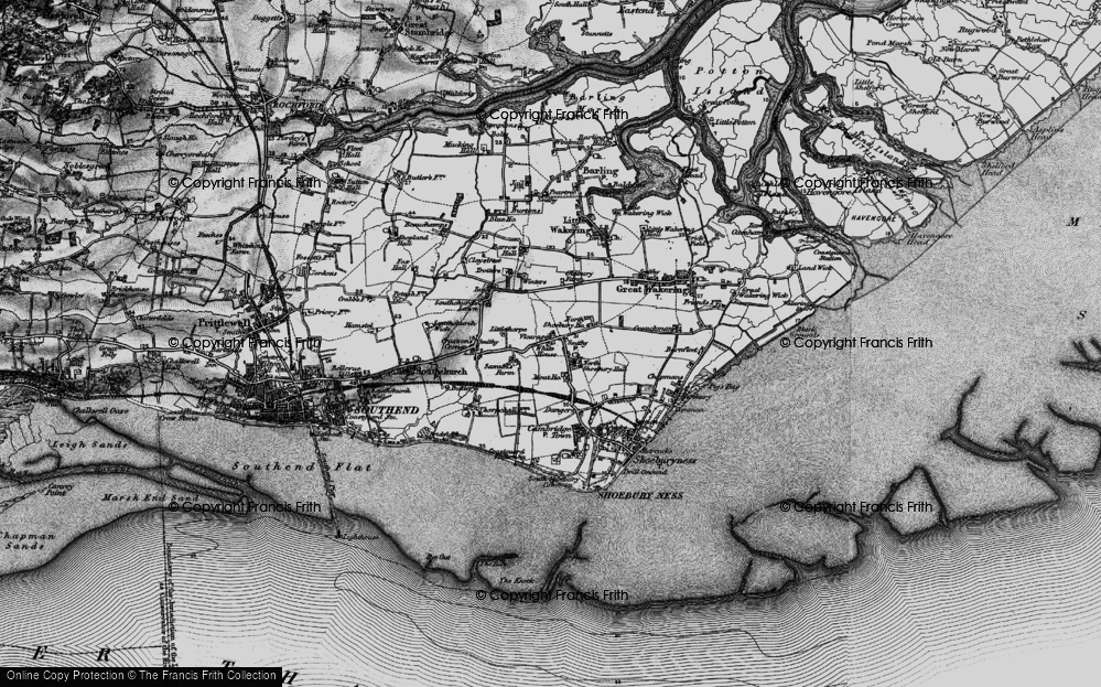 Old Map of North Shoebury, 1895 in 1895